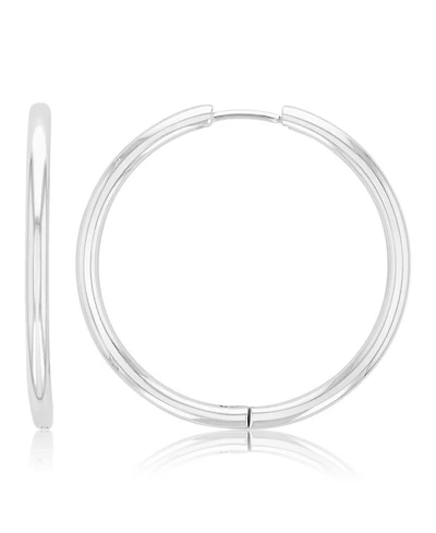 Roxy Waterproof Platinum 34mm Hoop Earrings
