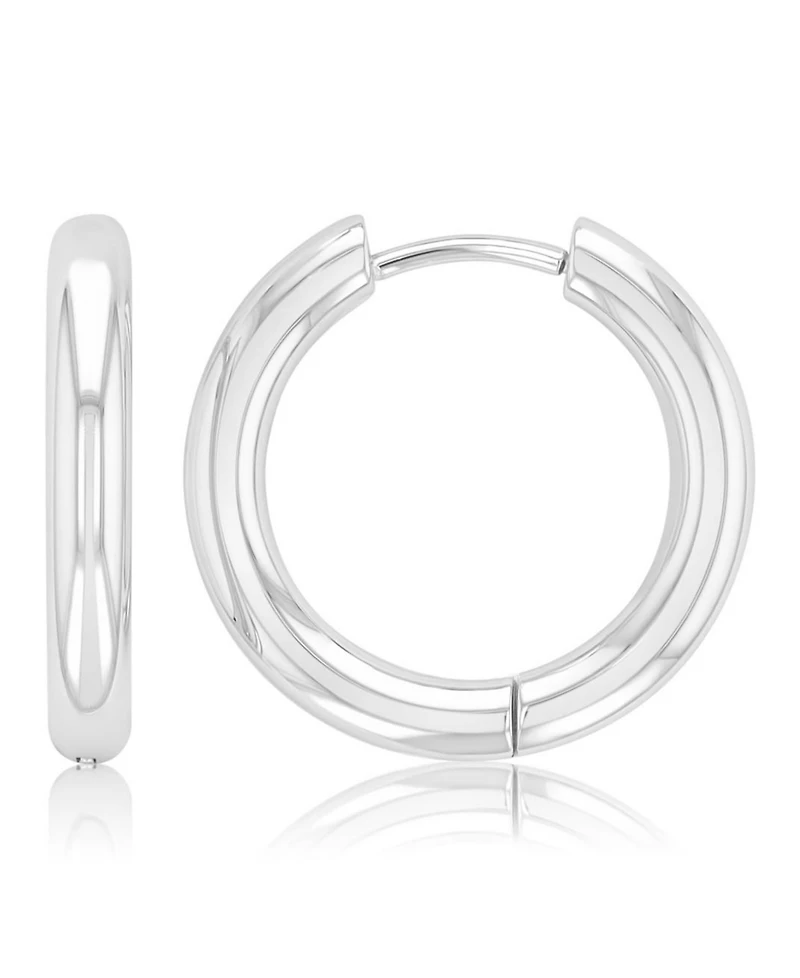 Roxy Waterproof Platinum 19mm Huggie Earrings