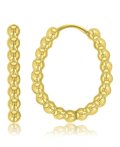 Roxy Waterproof Yellow 18.5mm Beaded Rectangle Huggie Earrings