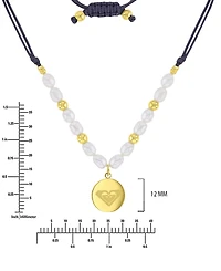 Roxy Waterproof Yellow Heart Pearl Adjustable Necklace