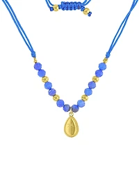Roxy Waterproof Yellow Palm Tree Labradorite Adjustable Necklace