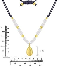 Roxy Waterproof Yellow Palm Tree Pearl Adjustable Necklace
