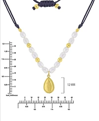 Roxy Waterproof Yellow Pineapple Pattern Pearl Adjustable Necklace