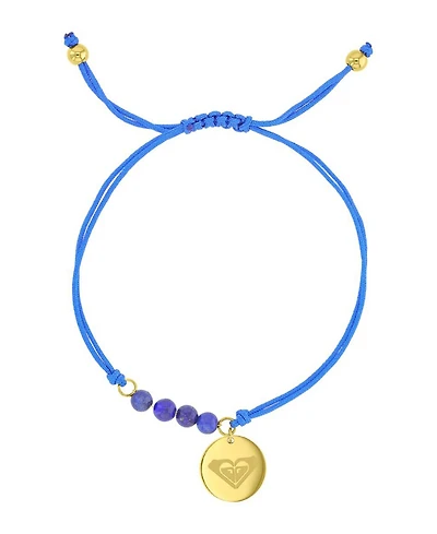 Roxy Waterproof Yellow Rd Heart Charm Labradorite Adjustable Bracelet