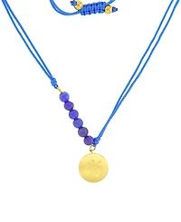 Roxy Waterproof Yellow Hibiscus Labradorite Adjustable Necklace