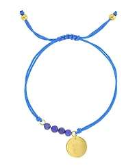 Roxy Waterproof Yellow Heart Pineapple Rd Charm Lapis Adjustable Bracelet