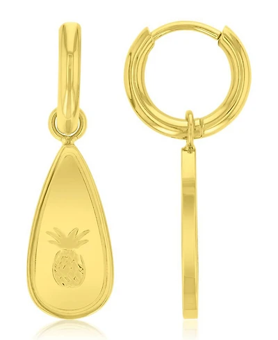 Roxy Waterproof Yellow 29mm Pineapple Huggie Earrings