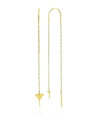 Roxy Waterproof Yellow 65mm Triangular Heart Palm Tree Threader Earrings