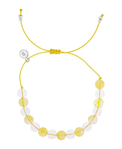 Roxy Waterproof Citrine Clear Quartz Adujustable Bracelet