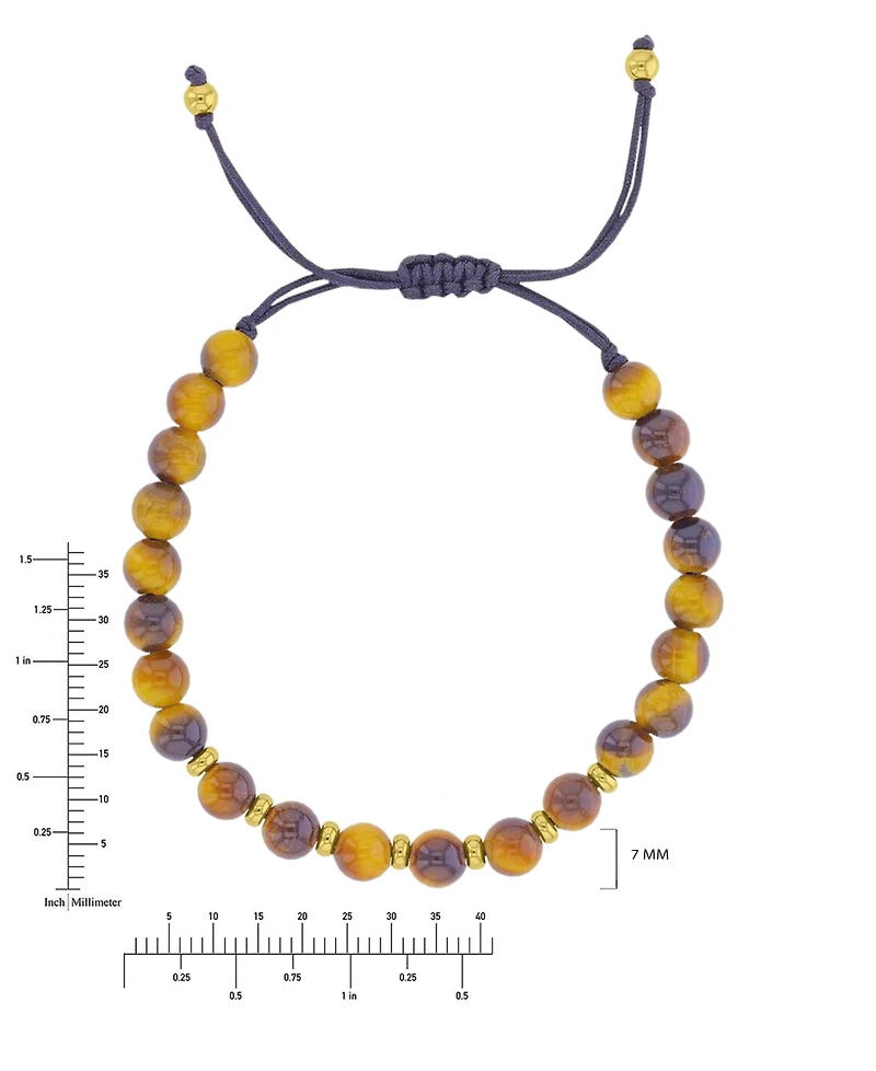 Roxy Waterproof Yellow Yellow Tiger Eye Adjustable Bracelet