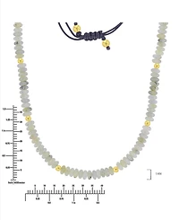 Roxy Waterproof Yellow Beads Onyx Adjustable Necklace