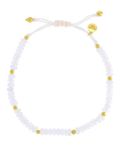 Roxy Waterproof Yellow White Onyx Adjustable Bracelet