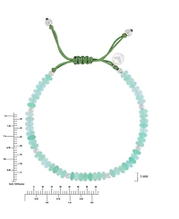 Roxy Waterproof Platinum Green Aventurine Adjustable Bracelet