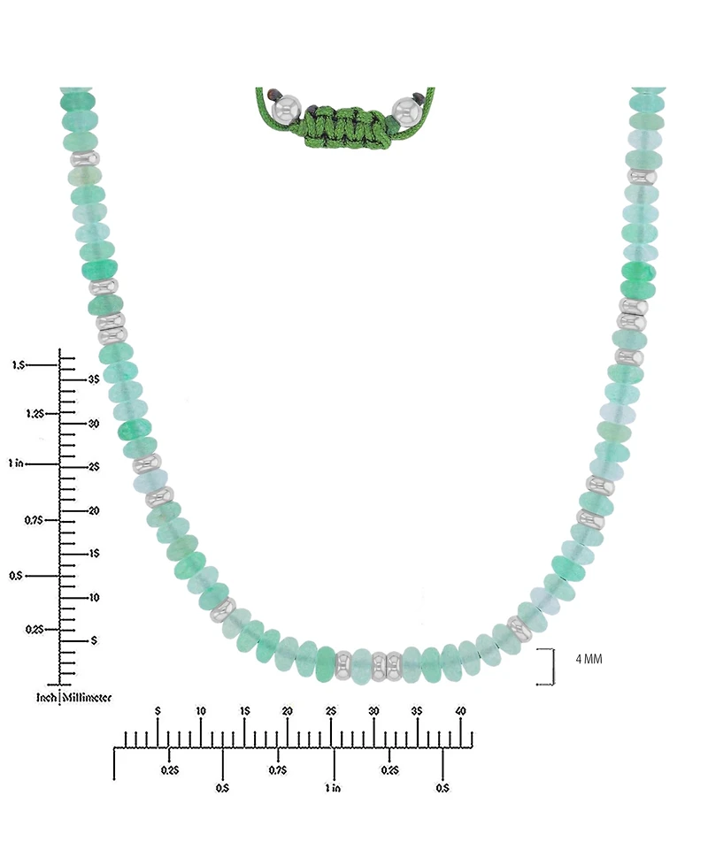 Roxy Waterproof Yellow Beads Green Aventurine Adjustable Necklace