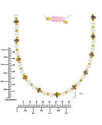 Roxy Waterproof Yellow Tiger Eye Pearl Adjustable Necklace