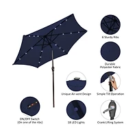 Mondawe 10 Feet Outdoor Patio Umbrella with Bright Solar Led Lights