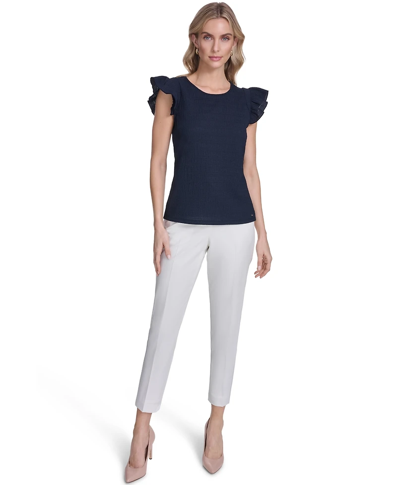 Tommy Hilfiger Women's Textured Crewneck Top