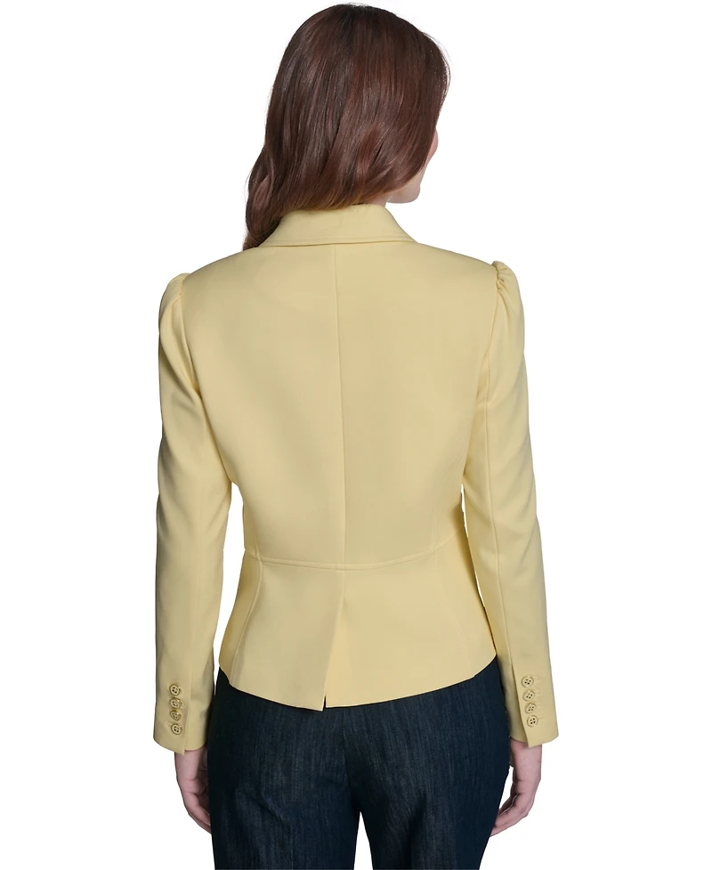 Tommy Hilfiger Women's Puff Sleeve Notch Collar Blazer