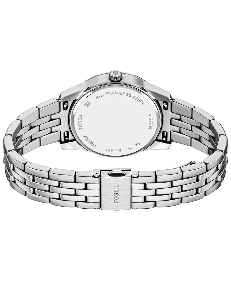 Fossil Women's Scarlette Three-Hand Day-Date Stainless Steel Watch, 34mm
