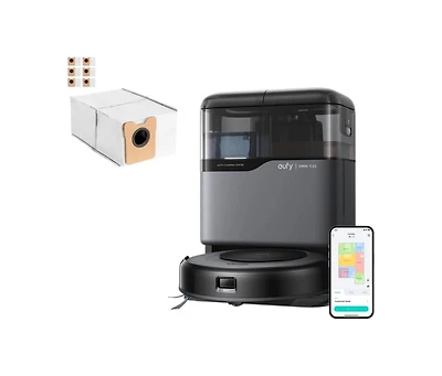 eufy Robot Vacuum Omni C20, Robot Vacuum and Mop Combo + Official Accessories, 6-Pack Large Capacity Dust Bags