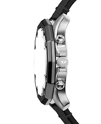 Diesel Men's Stinger Quartz Chronograph Black Leather Watch, 46mm