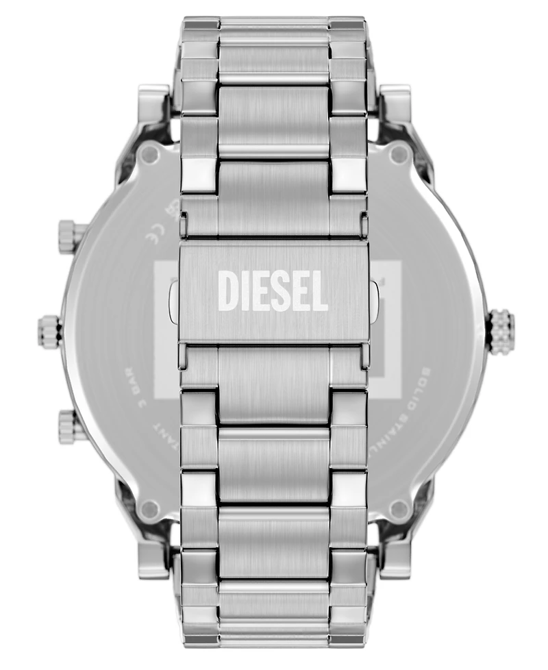 Diesel Men's Mr. Daddy Slim Quartz Multifunction Silver Stainless Steel Watch, 54mm