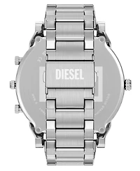 Diesel Men's Mr. Daddy Slim Quartz Multifunction Silver Stainless Steel Watch, 54mm