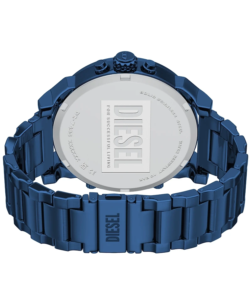 Diesel Men's Mr. Daddy 2.0 Quartz Multifunction Blue Stainless Steel Watch, 57mm