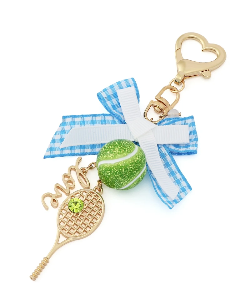 Betsey Johnson Faux Stone Gingham Bow Tennis Heart Accessory Charm