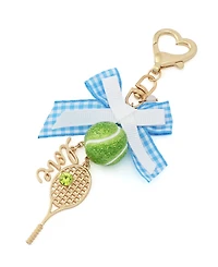 Betsey Johnson Faux Stone Gingham Bow Tennis Heart Accessory Charm