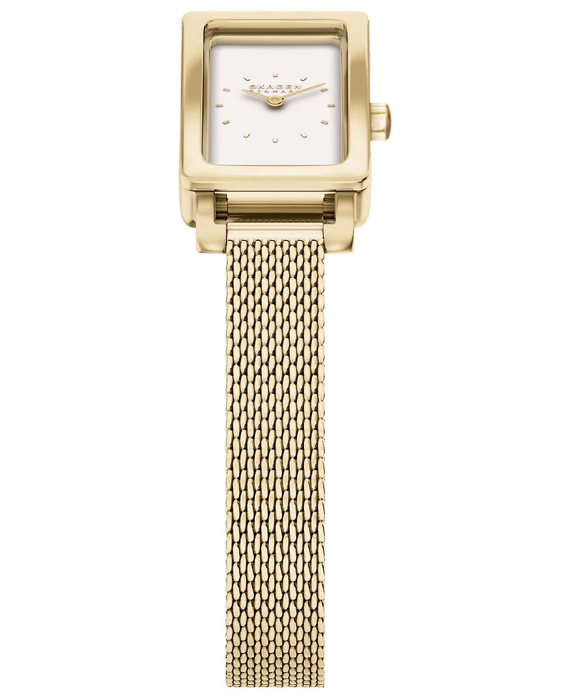 Skagen Women's Hagen Micro Gift Set Quartz Two-Hand Gold Stainless Steel Watch, 30mm