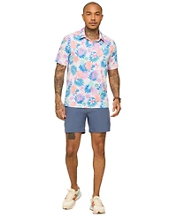 Chubbies Men's The Tropic Like Its Hot Textured Performance Polo Shirt