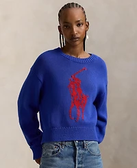 Polo Ralph Lauren Women's Big Pony Crewneck Sweater