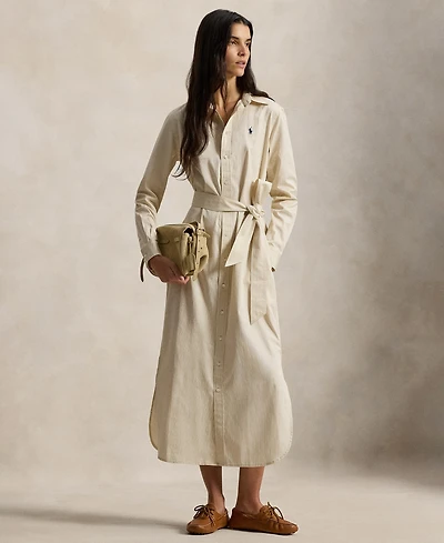 Polo Ralph Lauren Women's Long-Sleeve Collared Shirt Dress
