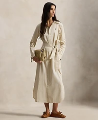 Polo Ralph Lauren Women's Long-Sleeve Collared Shirt Dress
