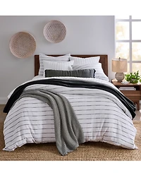 Oake Haven Striped 3-Pc. Duvet Cover Set, Full/Queen, Macy's Exclusive