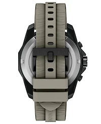 Armani Exchange Men's Quartz Chronograph Gray Silicone Watch, 44mm