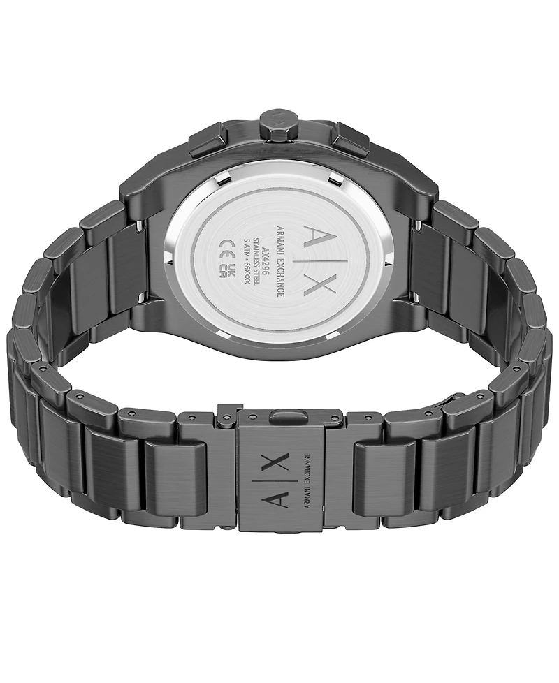 Armani Exchange Men's Sync Quartz Chronograph Gunmetal Stainless Steel Watch, 42mm