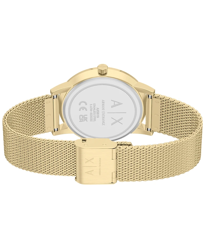 Armani Exchange Women's Quartz Three-Hand Gold Stainless Steel Watch, 36mm