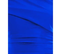 B Darlin Juniors' One-Shoulder Draped Floor-Sweeping Gown