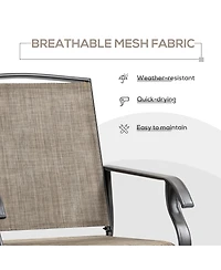 Outsunny 2pc Outdoor Glider Chair Set, Patio Swing Armchair Furniture,