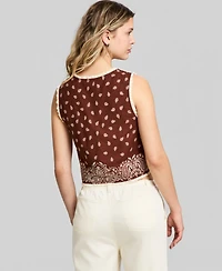 And Now This Women's Bandana Tie-Front Vest, Macy's Exclusive