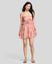 And Now This Women's Paisley Ruffle Mini Dress, Macy's Exclusive