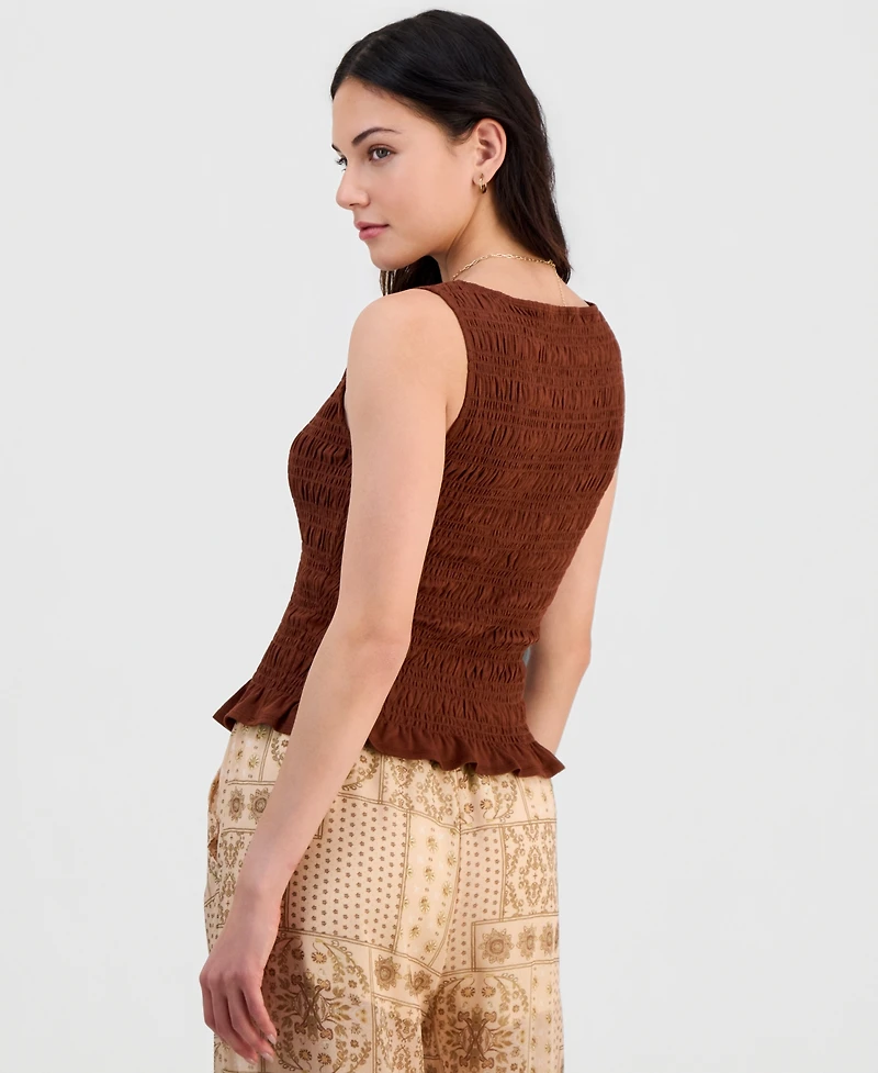 And Now This Women's Smocked Peplum Top, Macy's Exclusive