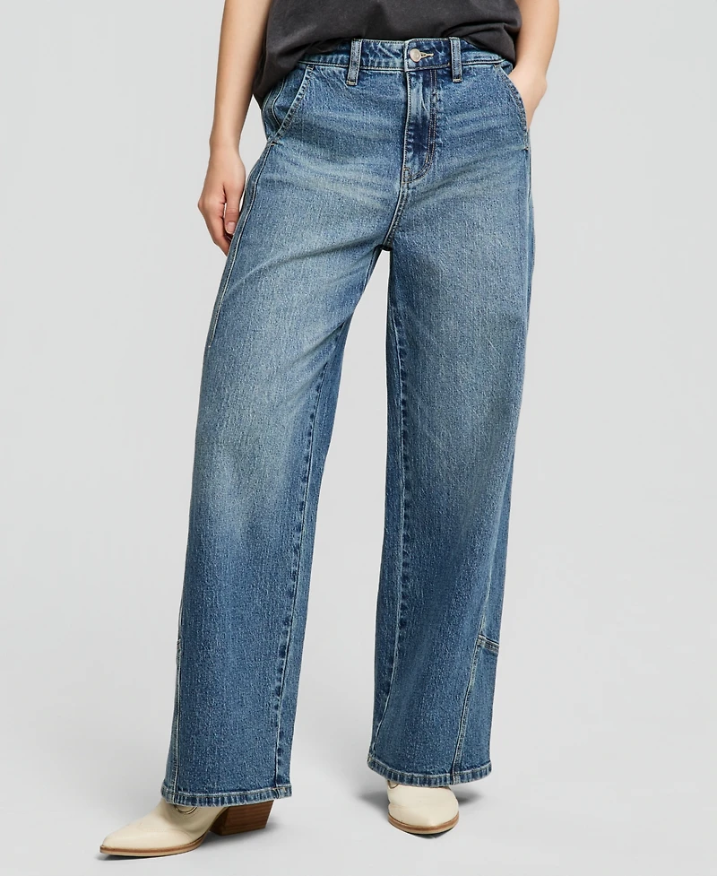 And Now This Women's Seamed Wide-Leg Jeans, Macy's Exclusive