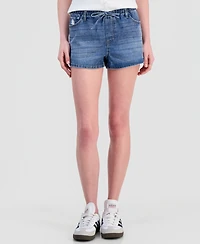 Vanilla Star Juniors' Embroidered Seashell Drawstring Shorts