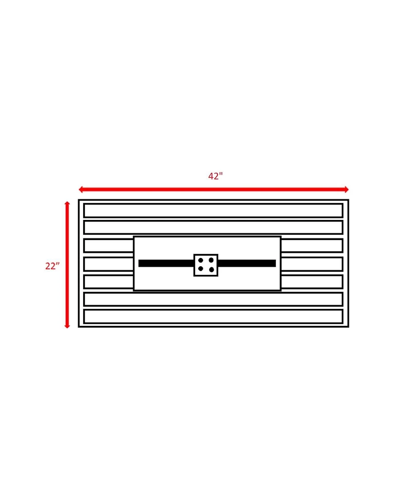 Flynama 42 Inch W 25 Inch H Steel Outdoor Fire Pit Table with Lid 50000 Btu Stainless Steel Burning Area