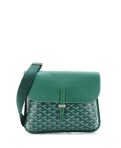 Pre-Owned Goyard Coursier Messenger Bag Coated Canvas and Leather