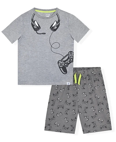 Max & Olivia Boys' 6-14 Gaming Top and Pants, 2-Piece Set
