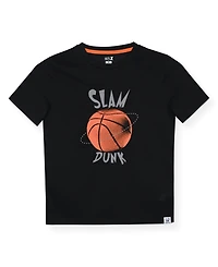 Max & Olivia Boys' 6-16 Slam Dunk Top short Sleeve Graphic and Shorts, 2-Piece Set